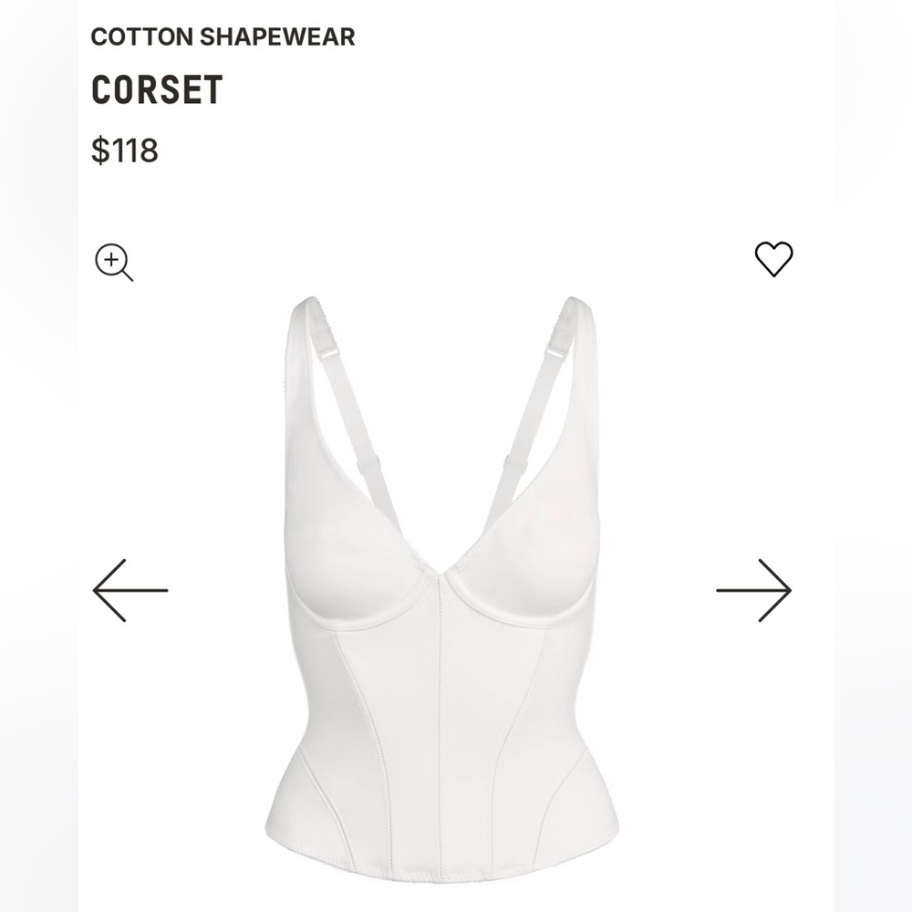 Skims Cotton shapewear corset size xl